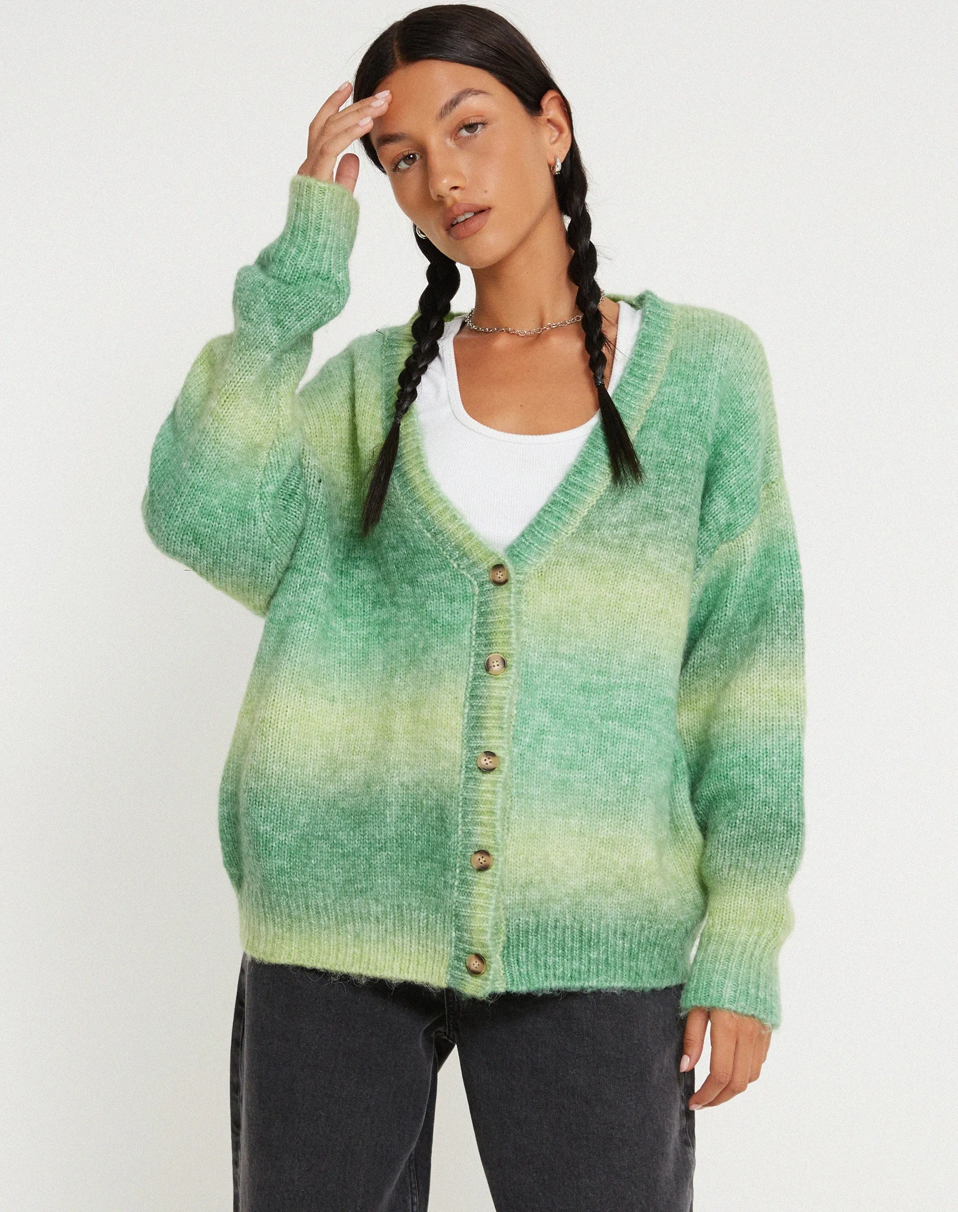 Uriela Cardi in Wool Green